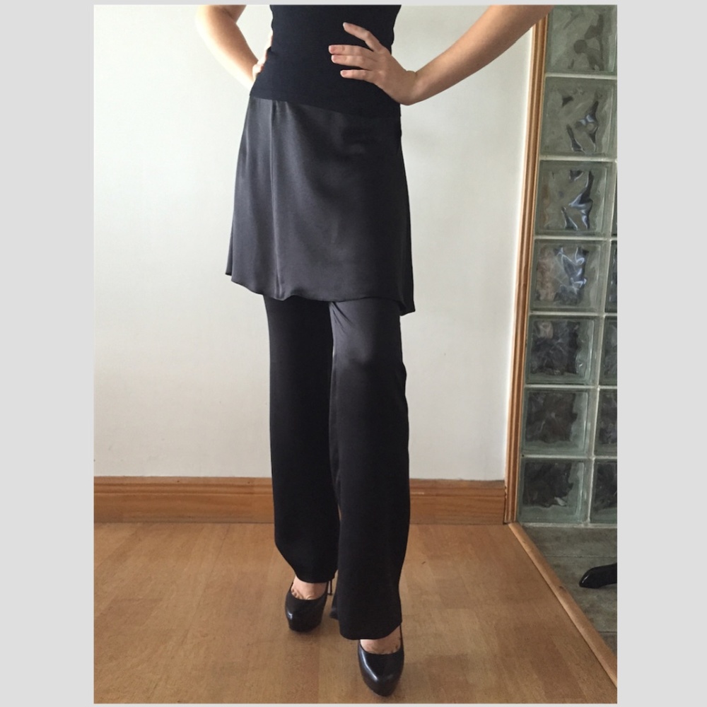 Chanel silk Trousers with attached skirt - Picture 5 of 13